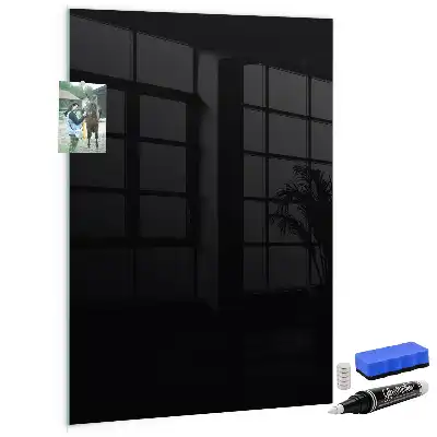 Magnetic dry erase board black