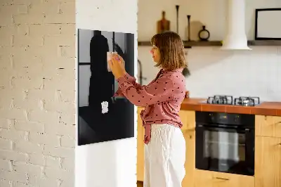 Magnetic dry erase board black