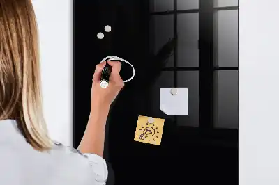 Magnetic dry erase board black