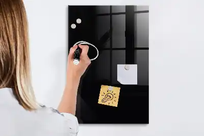 Magnetic dry erase board black