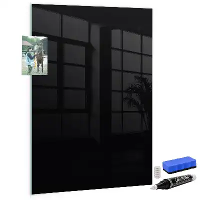 Magnetic dry erase board black