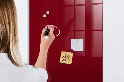 Magnetic dry erase board in burgundy