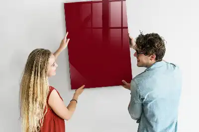 Magnetic dry erase board in burgundy