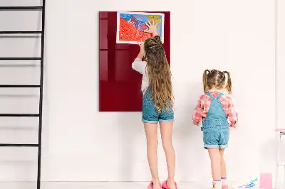Magnetic dry erase board in burgundy