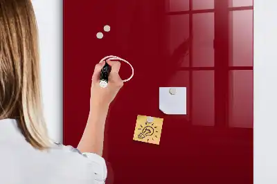 Magnetic dry erase board in burgundy