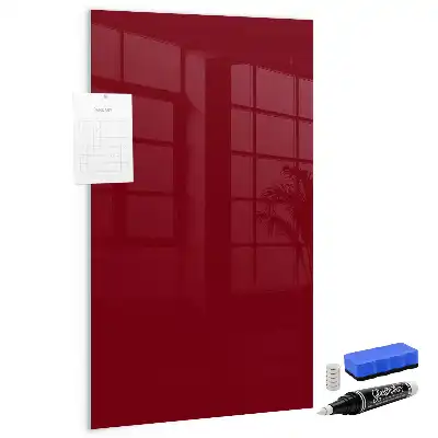 Magnetic dry erase board in burgundy