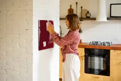 Magnetic dry erase board in burgundy