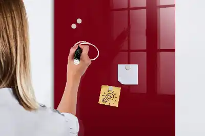 Magnetic dry erase board in burgundy