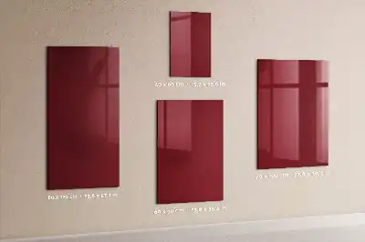Magnetic dry erase board in burgundy