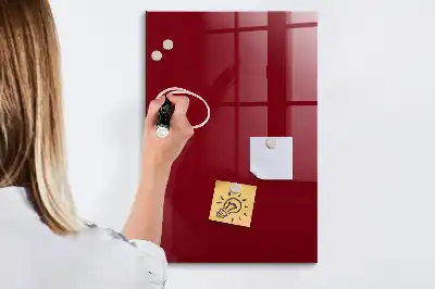 Magnetic dry erase board in burgundy