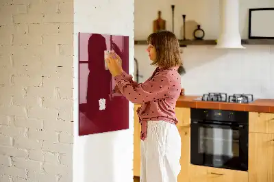 Magnetic dry erase board in burgundy
