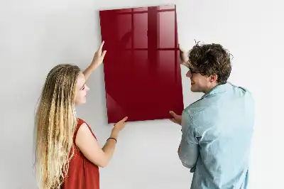 Magnetic dry erase board in burgundy