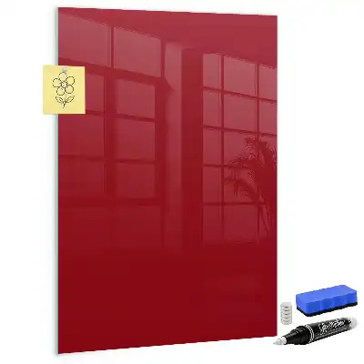 Magnetic dry erase board in red