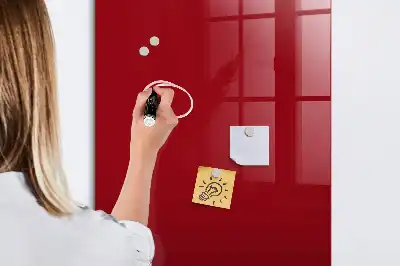 Magnetic dry erase board in red
