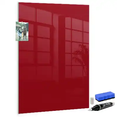 Magnetic dry erase board in red