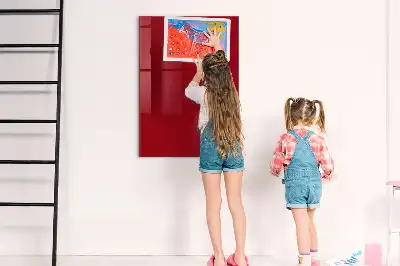 Magnetic dry erase board in red