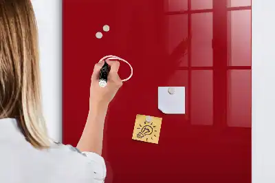 Magnetic dry erase board in red