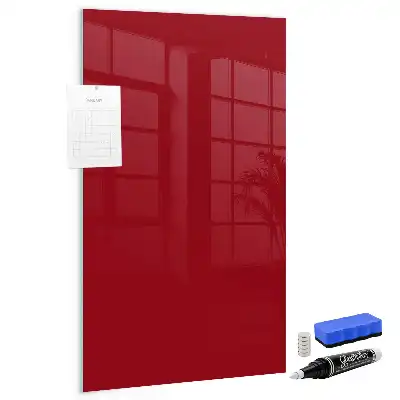 Magnetic dry erase board in red