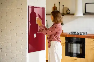 Magnetic dry erase board in red