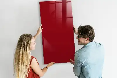 Magnetic dry erase board in red