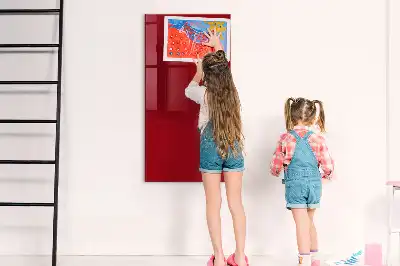 Magnetic dry erase board in red