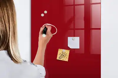 Magnetic dry erase board in red