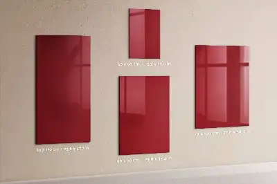 Magnetic dry erase board in red