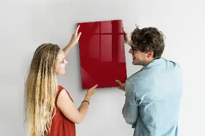 Magnetic dry erase board in red