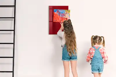 Magnetic dry erase board in red