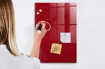 Magnetic dry erase board in red