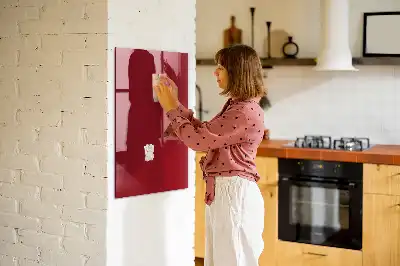Magnetic dry erase board in red