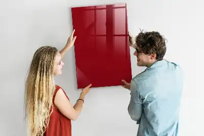 Magnetic dry erase board in red