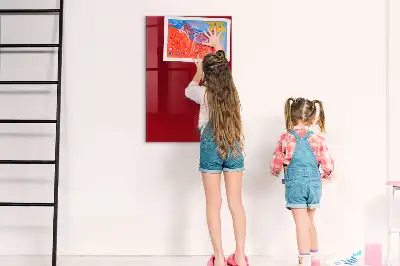 Magnetic dry erase board in red