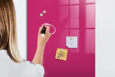Magnetic dry erase board in intense pink