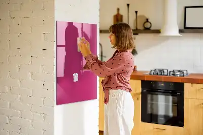 Magnetic dry erase board in intense pink