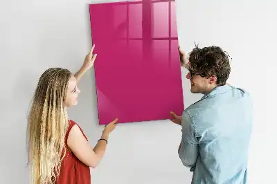 Magnetic dry erase board in intense pink