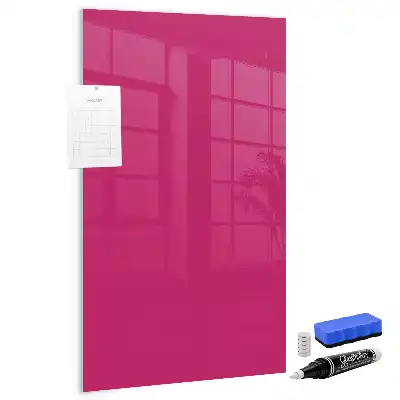 Magnetic dry erase board in intense pink