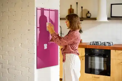 Magnetic dry erase board in intense pink
