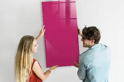 Magnetic dry erase board in intense pink