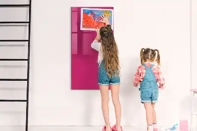 Magnetic dry erase board in intense pink