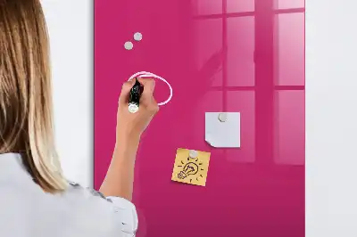 Magnetic dry erase board in intense pink
