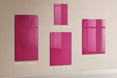 Magnetic dry erase board in intense pink