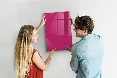 Magnetic dry erase board in intense pink