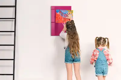 Magnetic dry erase board in intense pink