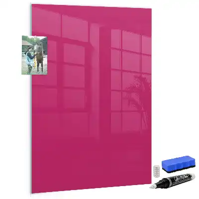 Magnetic dry erase board in intense pink