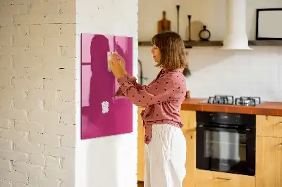 Magnetic dry erase board in intense pink