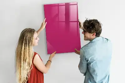 Magnetic dry erase board in intense pink
