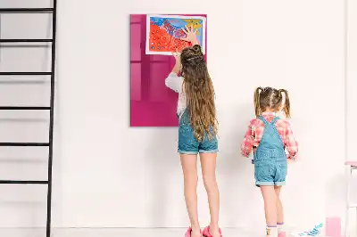 Magnetic dry erase board in intense pink
