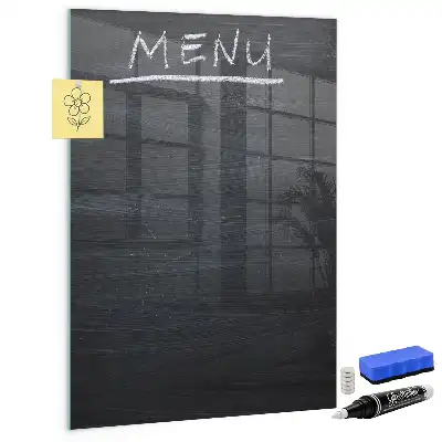 Magnetic dry erase board menu board