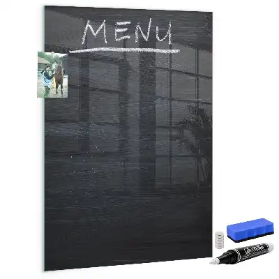 Magnetic dry erase board menu board